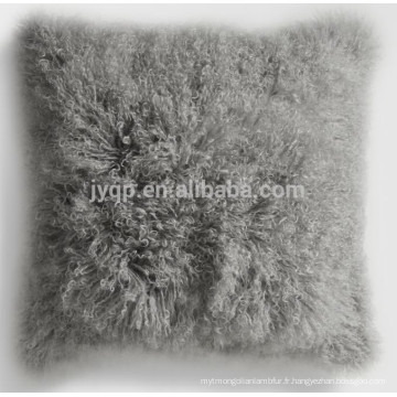 jolie housse de coussin en tissu peau de mouton tibet